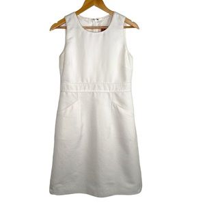 Tory Burch White Sleeveless Sheath Dress Size 6